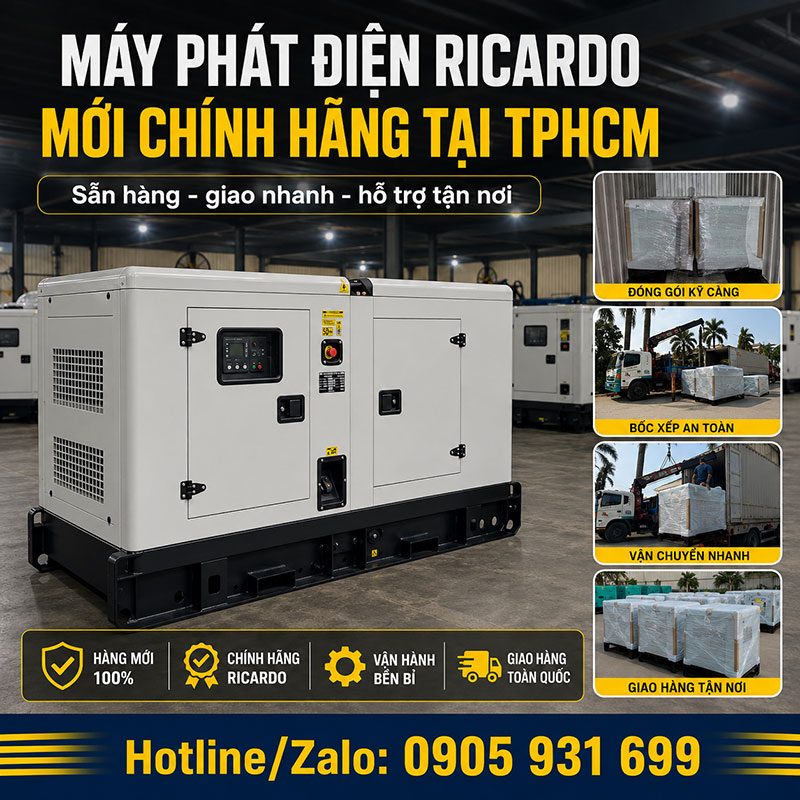Máy phát điện Ricardo mới chính hãng tại TPHCM