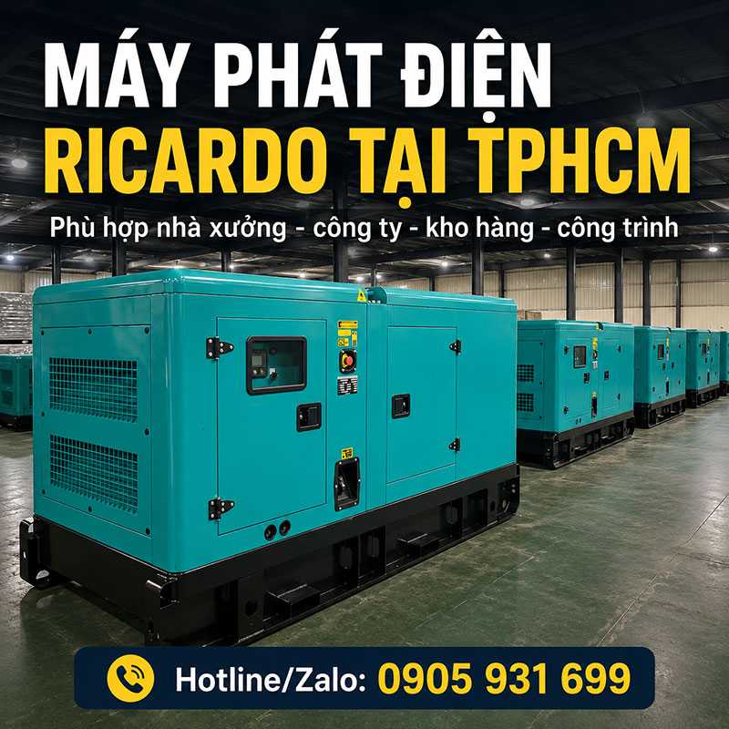 Máy phát điện Ricardo mới chính hãng tại TPHCM